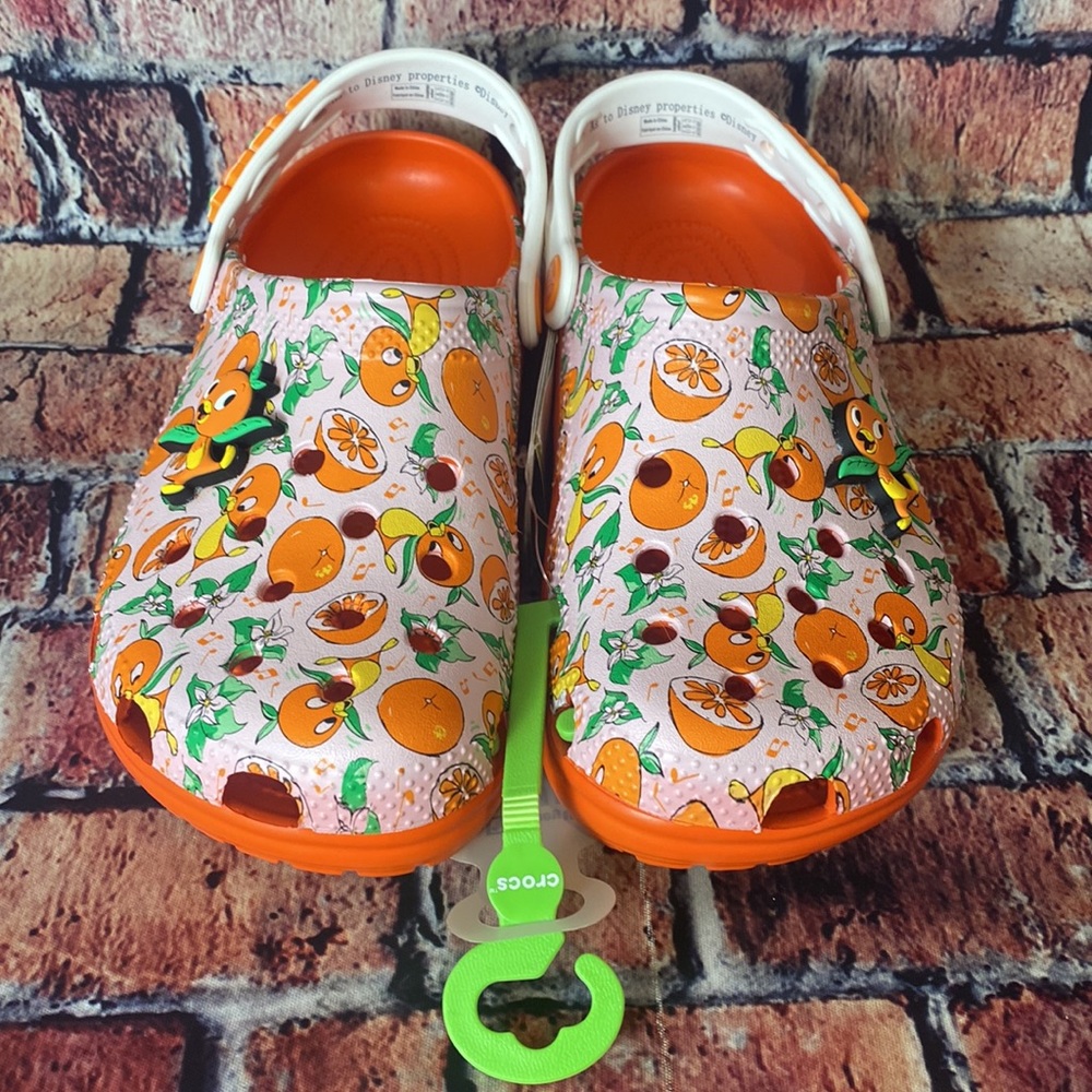 Disney Parks 2022 50th Anniversary Vault Orange Bird Adult Clogs Crocs M5/W7 - Picture 2 of 6